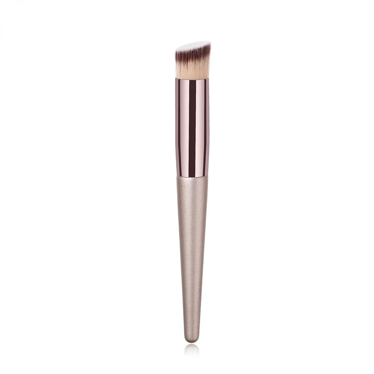 Champagne Makeup Brush Set | Foundation & Powder Flat Head Cosmetic Brush